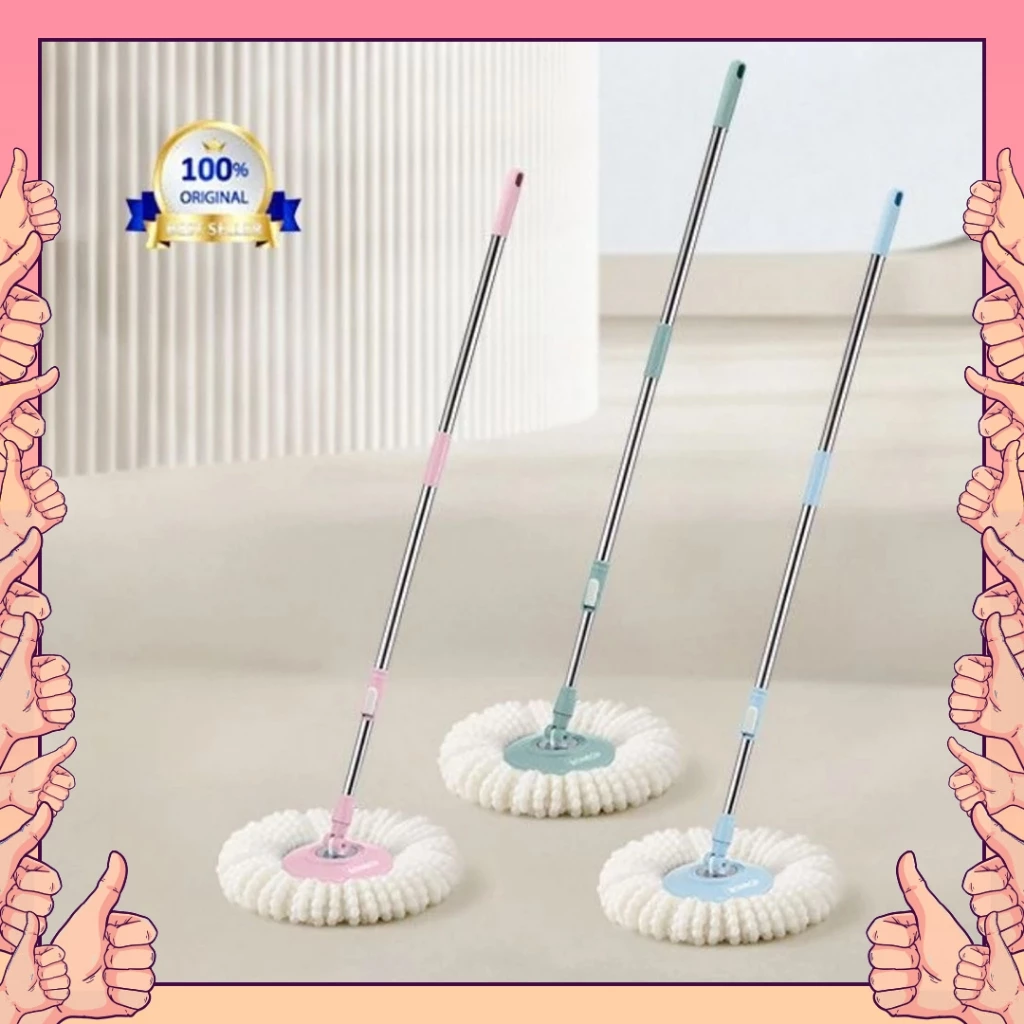 (TANPA EMBER) BONBOX Alat Pel BCT3505 Tongkat Pel + Kain Pel Set Mop Stick Set
