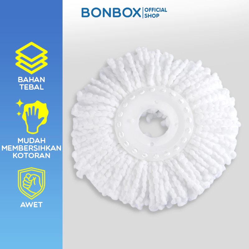 BONBOX PREMIUM Refill Kain Pel Lantai Microfiber Ultra Mop Hand-Free Wash  BCT817