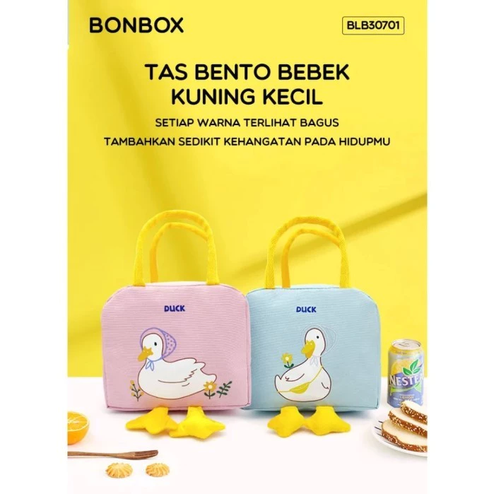 Bonbox Lunch Bag BLB30701 serbaguna Bahan Oxford Tahan Lama dengan Busa EPE 5mm dan Pegangan Lembut Cocok untuk Sekolah Kantor dan Perjalanan