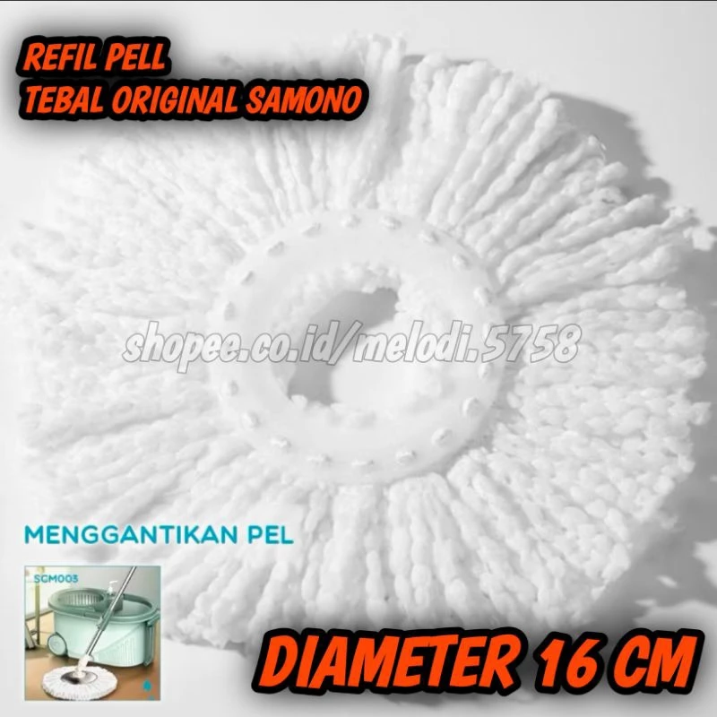 PENGGANTI KAIN PEL 16CM UNIVERSAL SEMUA MERK PELL LANTAI DAYA SERAP TINGGI REFIL SPIN MOP CLEANING TOOLS ISI ULANG ALAT PEL BONBOX