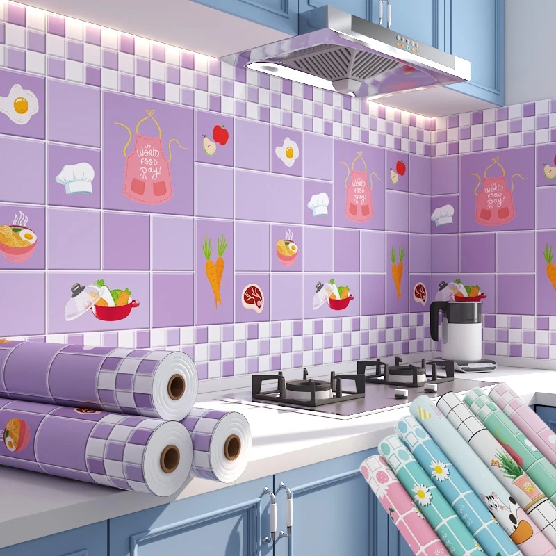 Wallpaper Stiker Dinding Dapur 60CM X 3M Motif Best Seller Anti Minyak Anti Air Anti Api Wallpaper