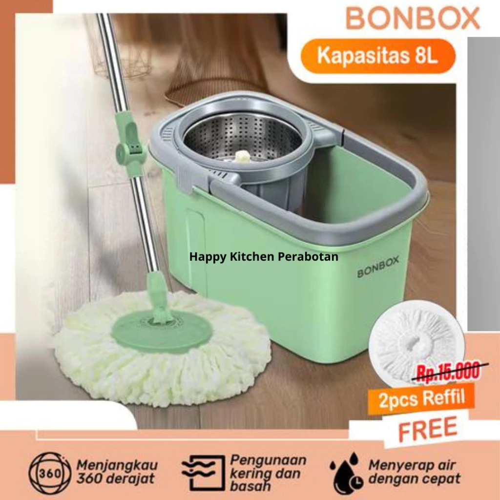 SPIN MOP ALAT PEL PUTAR BONBOX KAPASITAS 8L