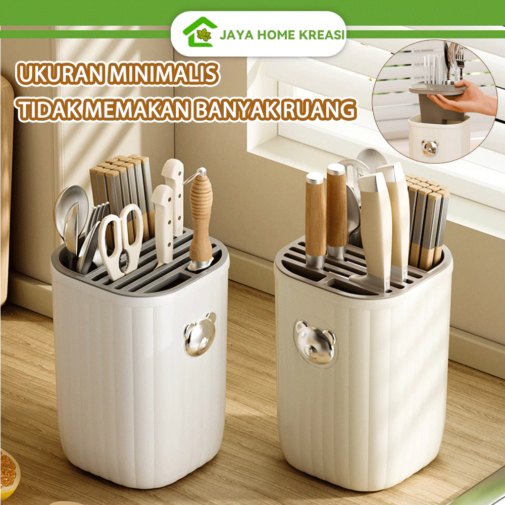 Rak Pisau Sendok Elegan & Minimalis  Knife Rack / Tempat Sendok Pisau Serbaguna Dapat dilepas untuk dibersihkan